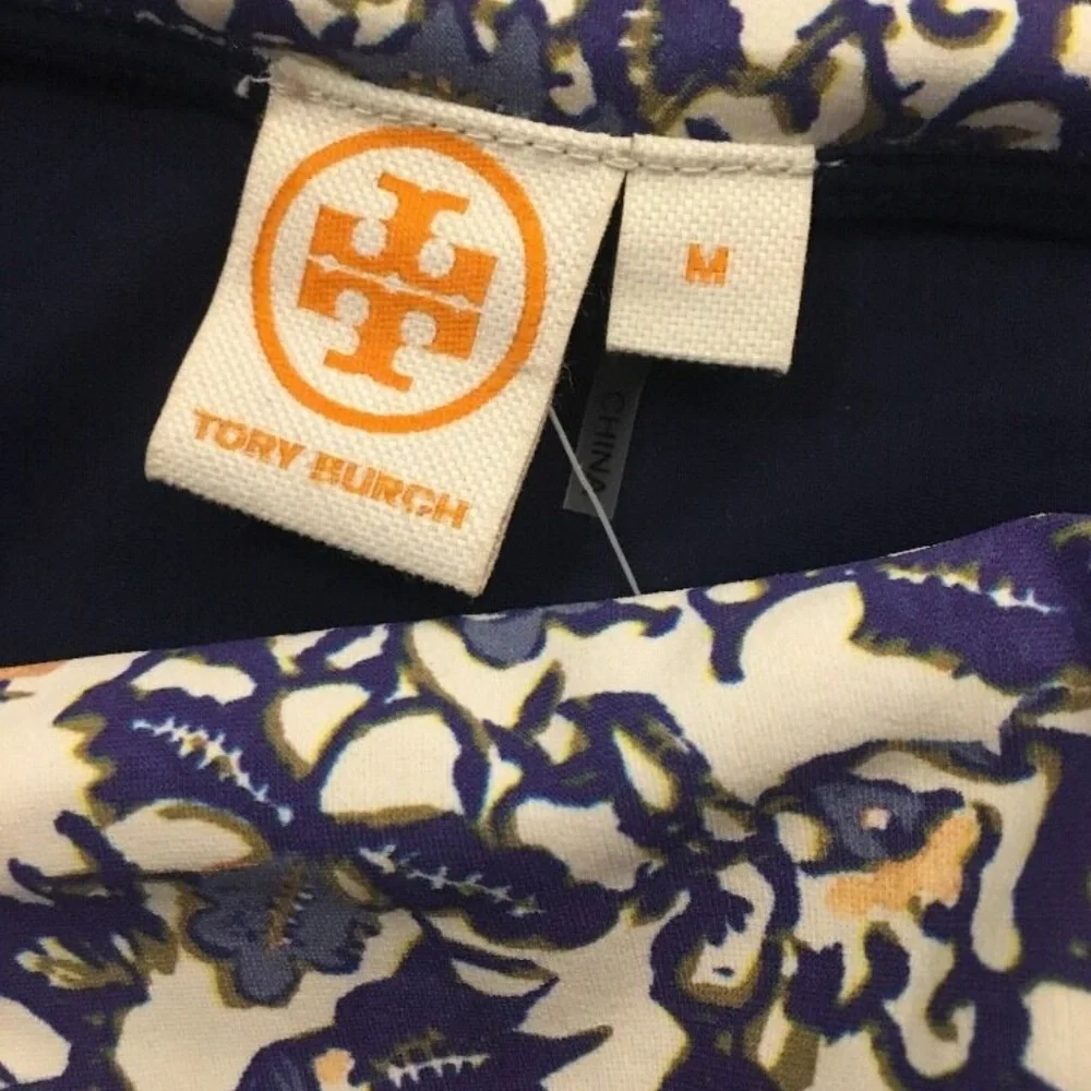 NWT Tory Burch 'Madura' Bikini‎ String Bottoms Blue [SZ M ] #R842